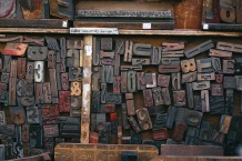 Wooden typesetting blocks