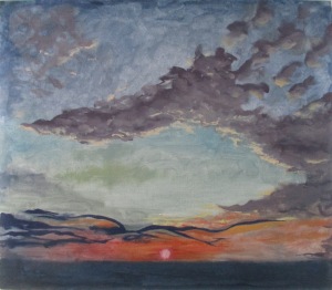 Painting of sunset